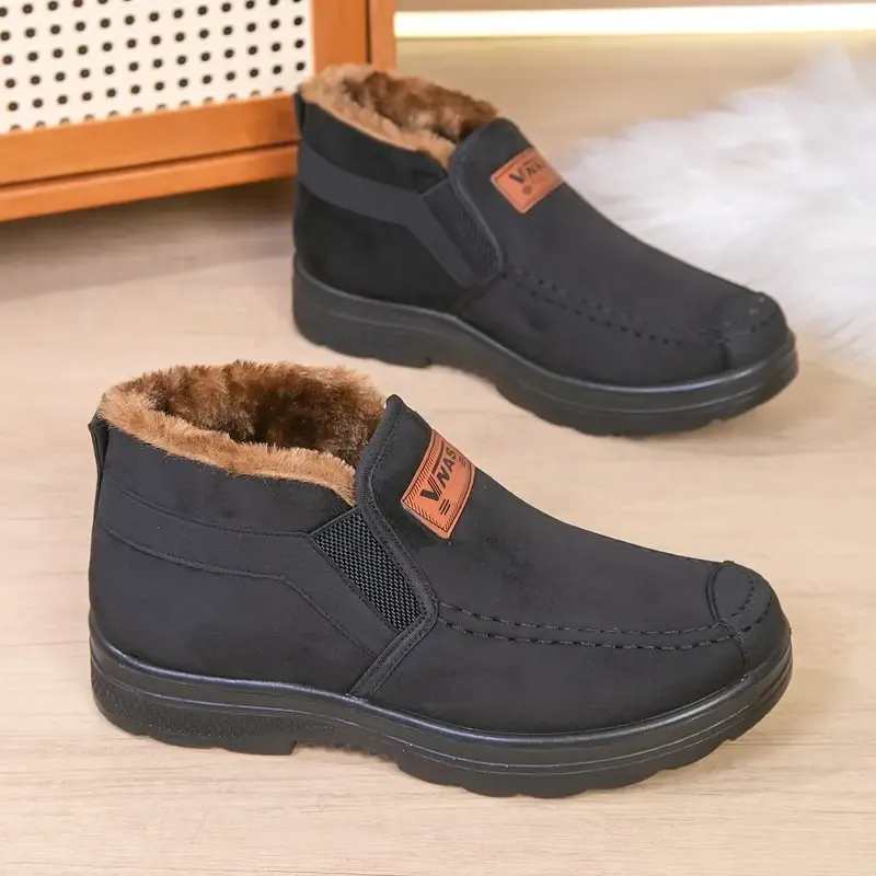 Men's Warm & Slip-Resistant Arch Support Slip-On Winter Shoes Boots for Casual & Outdoor Activities