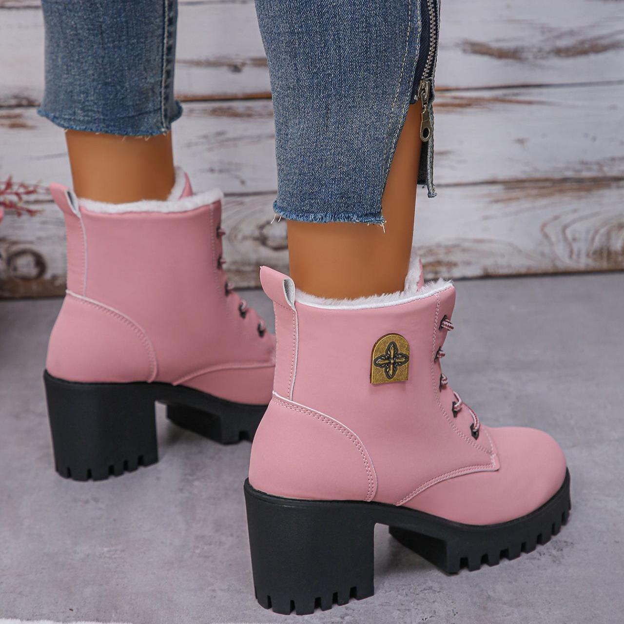 Women's Elegant & Stylish & Warm thick heel Ankle Boots