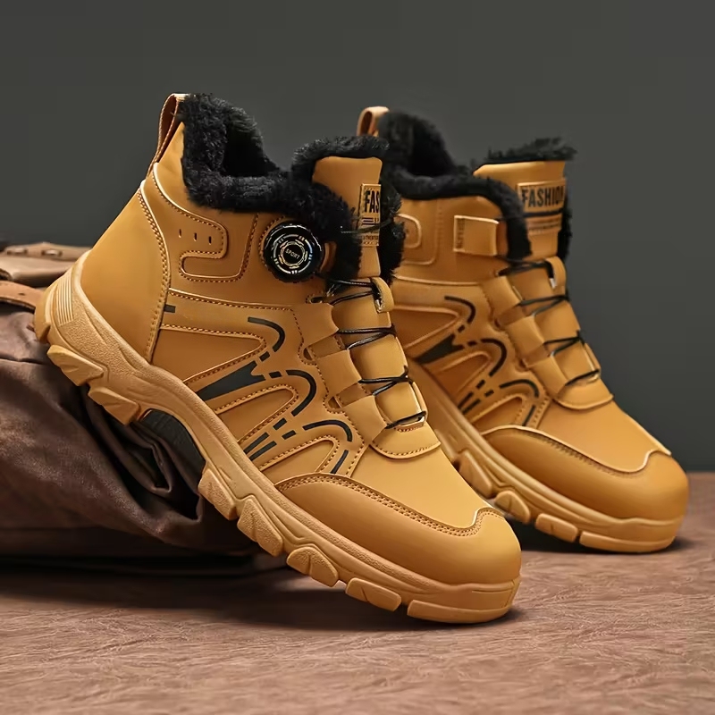 Men's Stylish Warm Lining Slip-Resistant Winter Sneakers Outdoor Walking Footwear