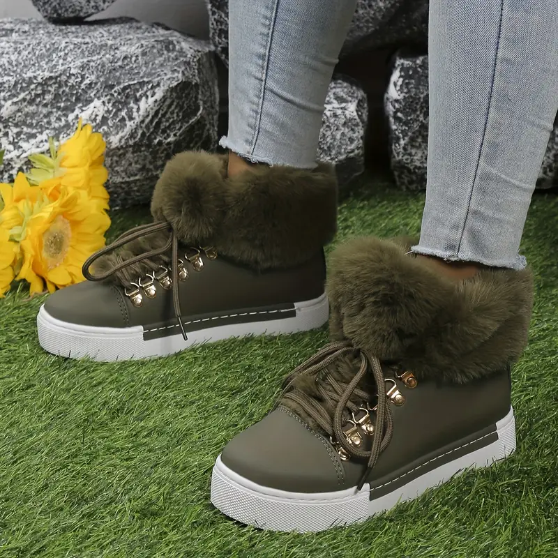 Women's Stylish Thickened Warm Wedge Shoes Ankle Boots