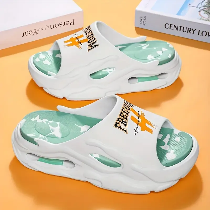 Men's Trendy Street Style Open Toe Breathable Non-Slip Slippers Footwear