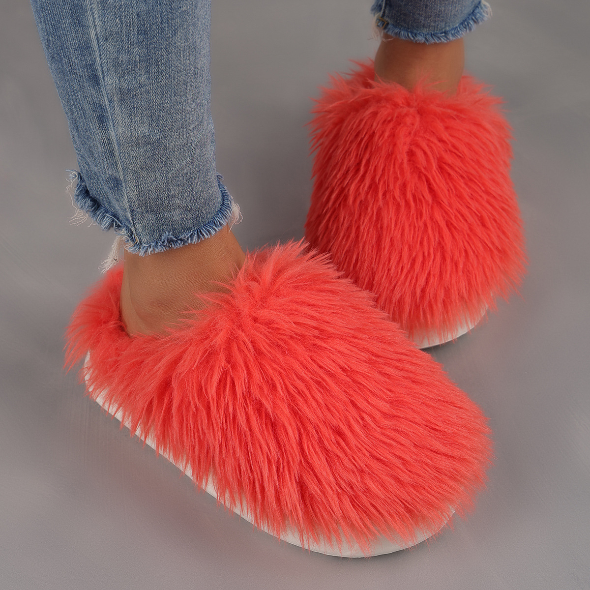 Women's Plus Size Thickened Warm Cold-proof Winter Home Slippers