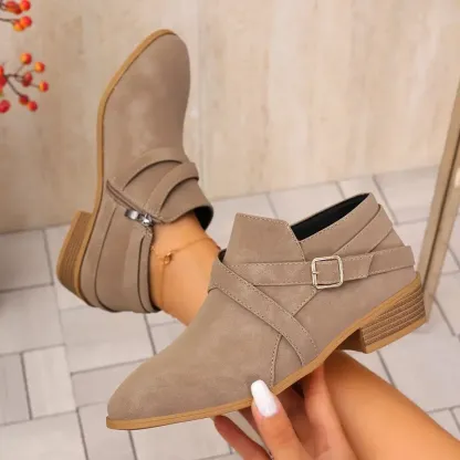 Women's Fashion & Versatile High-End Bullet Style Autumn/Winter Ankle Boots