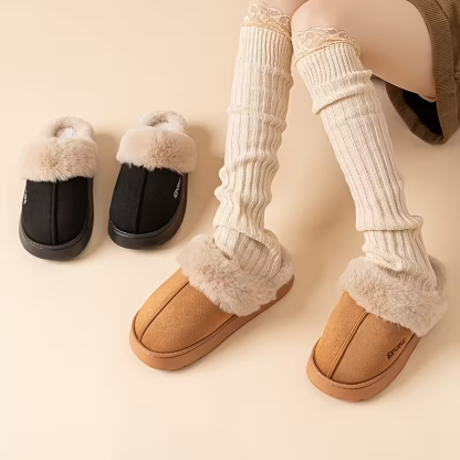 [Copy]💖LAST DAY PROMOTION 56% OFF💖Women's Non-slip Mute Warm Fluffy Shoes Slippers
