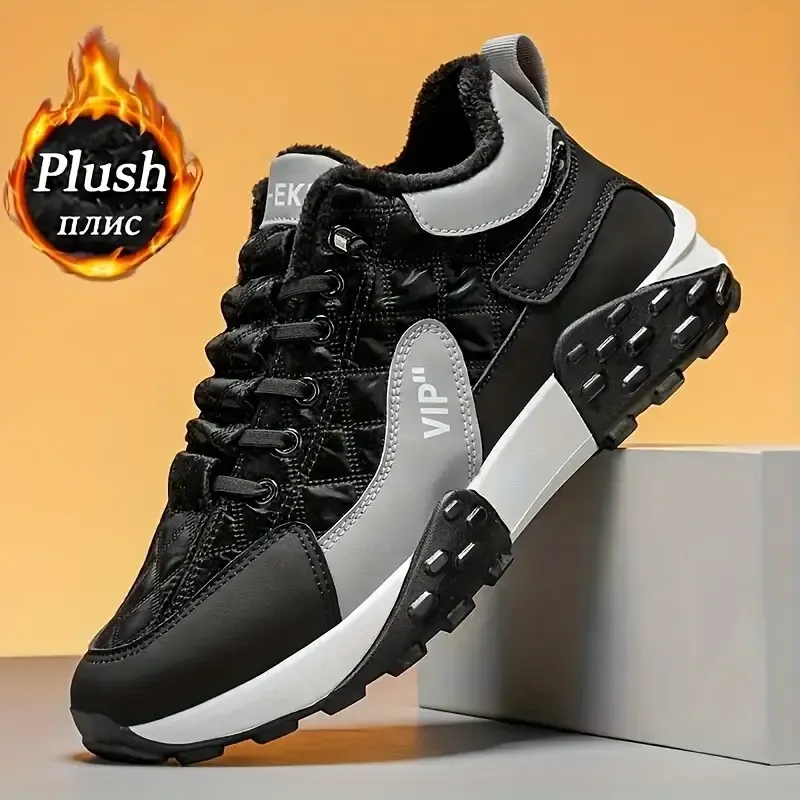 Unisex Winter Warm Anti-Skid Outdoor Boots Plush Lining Sneakers for Hiking, Trekking & Daily Cold-Weather