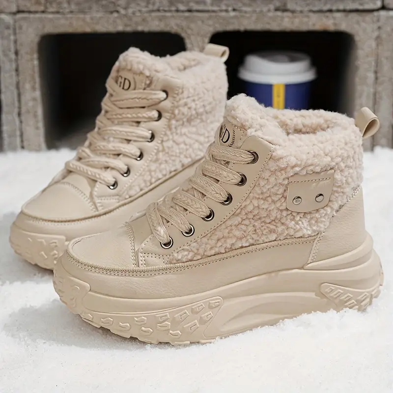 Trendy Hot Women's Thickened Warm Sneakers Shoes Boots