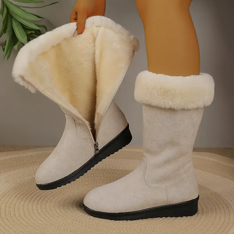 Women's Soft & Warm Fur Lining Casual Long Boots
