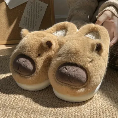 Women's Cozy Cute Capybara Non-Slip Warm Indoor Slippers/Shoes