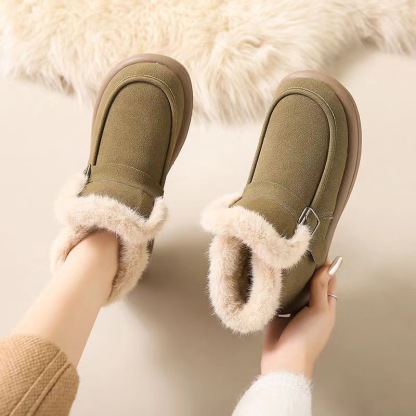 Women's Thick Plush Warm Slip-on Winter Boots