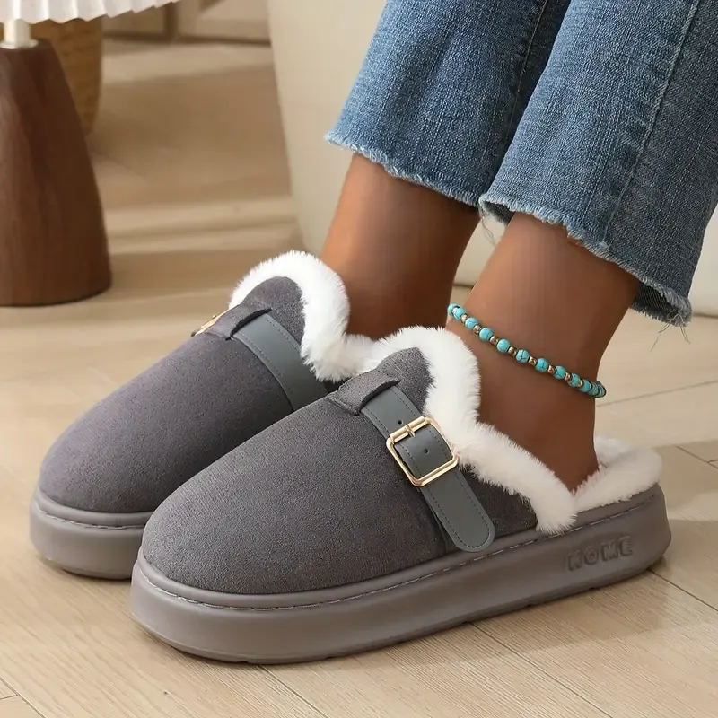 Women's Cozy Soft Slip-On House Shoes Fleece Slippers Indoor/Outdoor Footwear for Home, Office, or Casual Outings