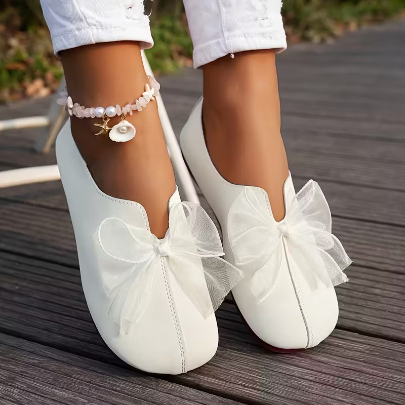 Women's Elegant & Comfortable & Lightweight Bowknot Slip-On Flats Casual Shoes