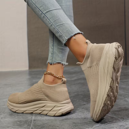 Men's and Women's Breathable Knit Arch Support & Cushioned Sole Slip-On Sneakers