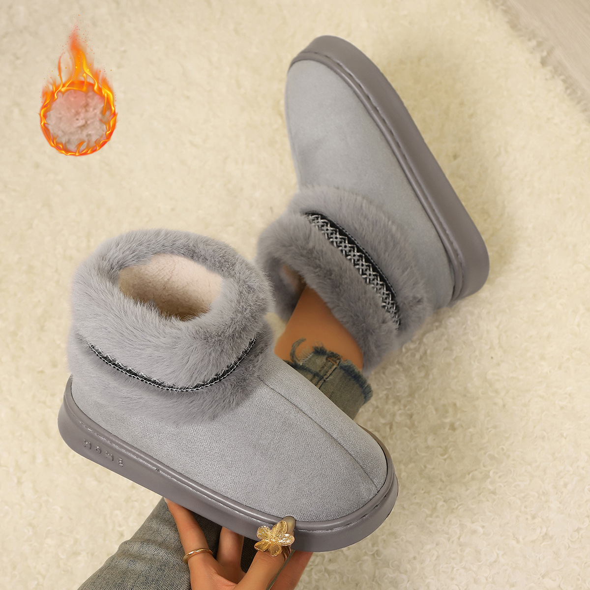 Women's Cozy Fleece-Lined Slippers Indoor/Outdoor Boots
