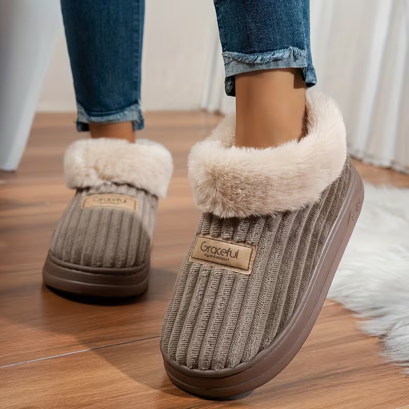 Women's Warm & Soft Non-Slip Thick-Soled Slippers Indoor/Outdoor House Shoes
