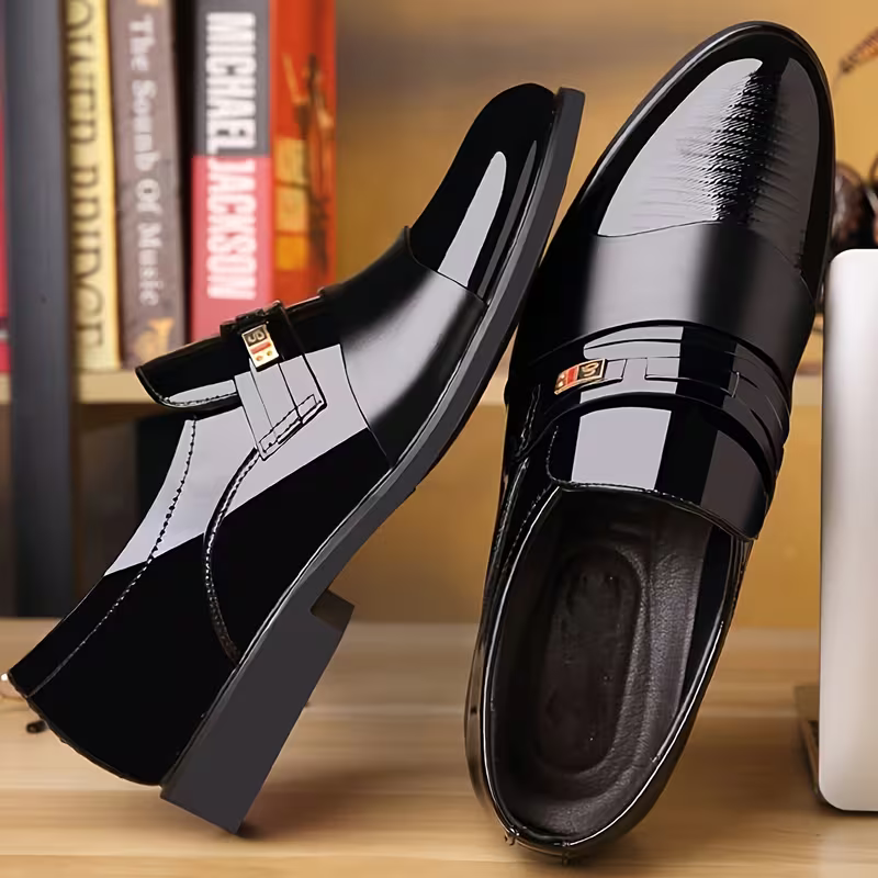 Men's Elegant Genuine Leather Business Dress Shoes Wedding Shoes Social Shoes