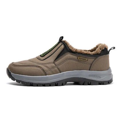 Men's Fleece-Lined Waterproof & Anti-Slip Orthopedic Slip-On Walking Shoes
