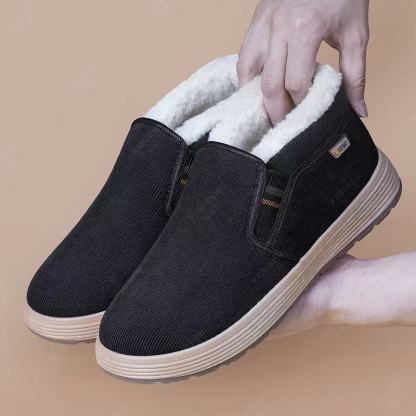 Men’s Fleece-Lined Warm Slip-On Winter Walking Shoes Boots