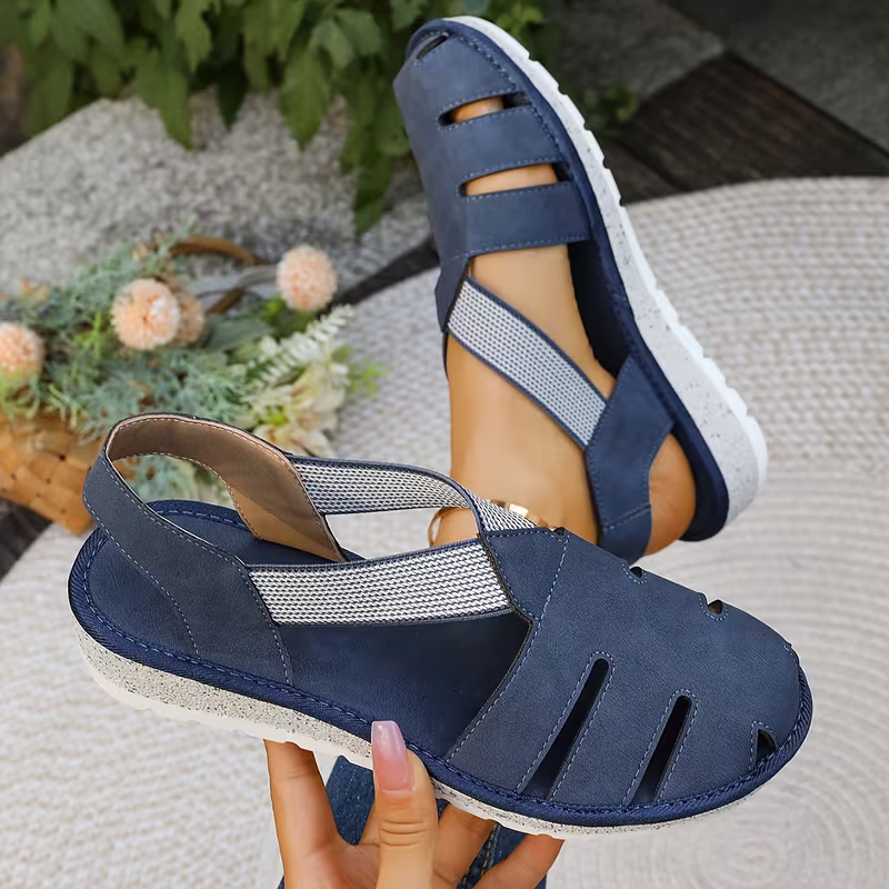 Women's Comfortable Breathable Elastic Straps Hollow-Out Roman Sandals Shoes