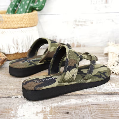 Women's Comfortable Camouflage Flip flops Beach Sandals Slippers