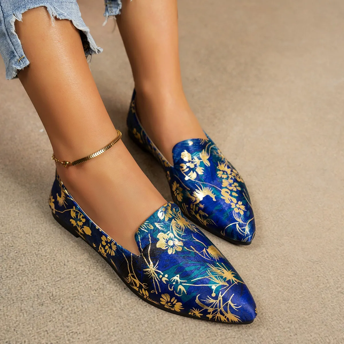 Women's Soft Printed Slip-On Shoes Loafers