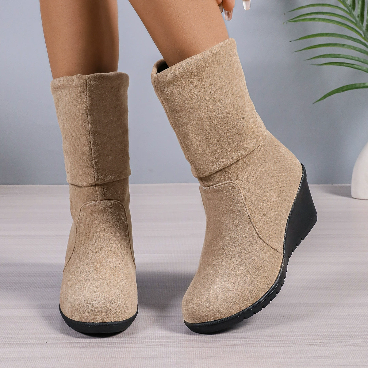 Women's Comfortable Non-Slip Wedge Ankle Boots