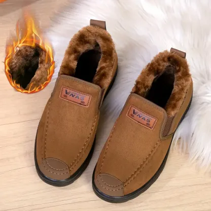 Men's Warm & Slip-Resistant Arch Support Slip-On Winter Shoes Boots for Casual & Outdoor Activities