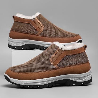 Men's Thickened Warm Non-slip Slip-on Outdoor Shoes