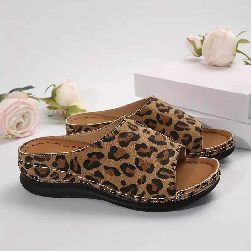 Women's Leopard Print Fashion Lightweight Comfortable All-match Summer Sandals