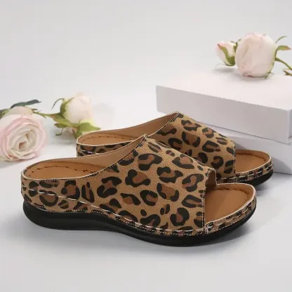Women's Leopard Print Fashion Lightweight Comfortable All-match Summer Sandals