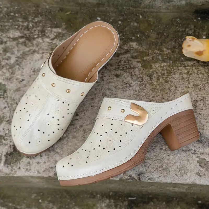 Women's Trendy Slip On Platform Chunky Heels Sandals