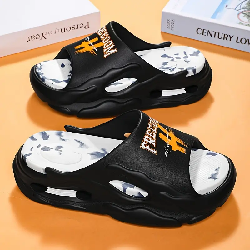 Men's Trendy Street Style Open Toe Breathable Non-Slip Slippers Footwear