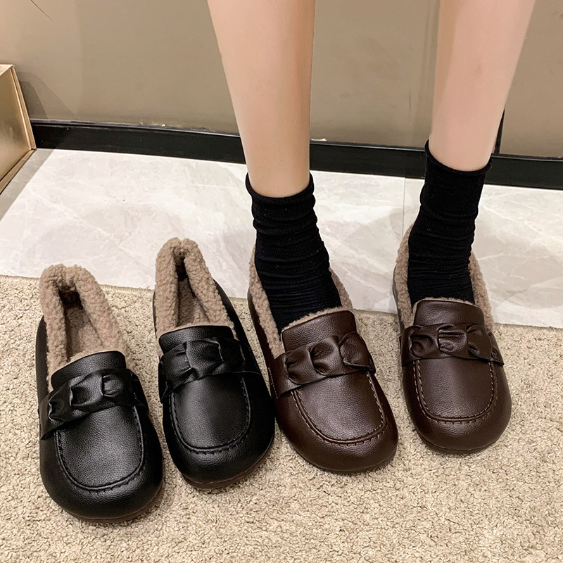 Women's Comfortable and Warm Leather Flat Shoes