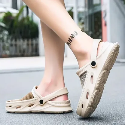 Men's Mesh Hollow Out Breathable Comfy Non-Slip Clogs Garden Shoes Beach Sandals