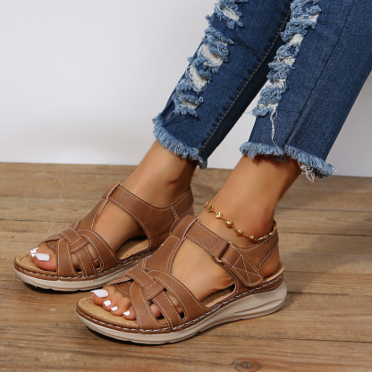 Women's Retro Lightweight & Comfortable Soft-soled Wedge Sandals