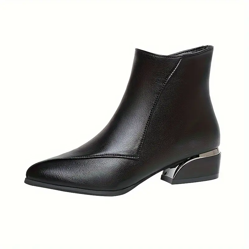 Women's Fashion Chunky Low Heeled Ankle Boots