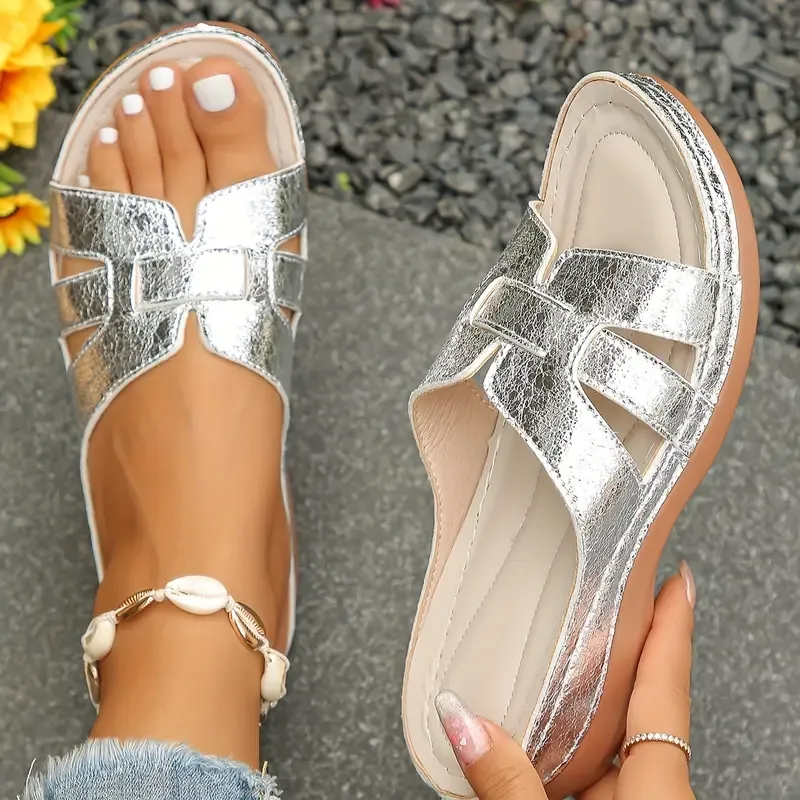 Women's Comfortable Platform Wedge Heel Slip-On Sandals