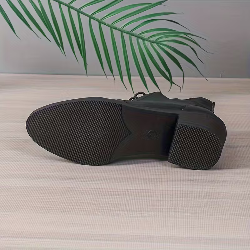 Women's Fashion Versatile British Style Leather Ankle Boots