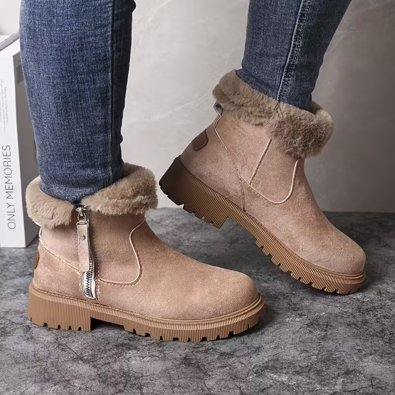Women's Thick Warm Plush-Lined Slip-Resistant Boots for Outdoor Winter 