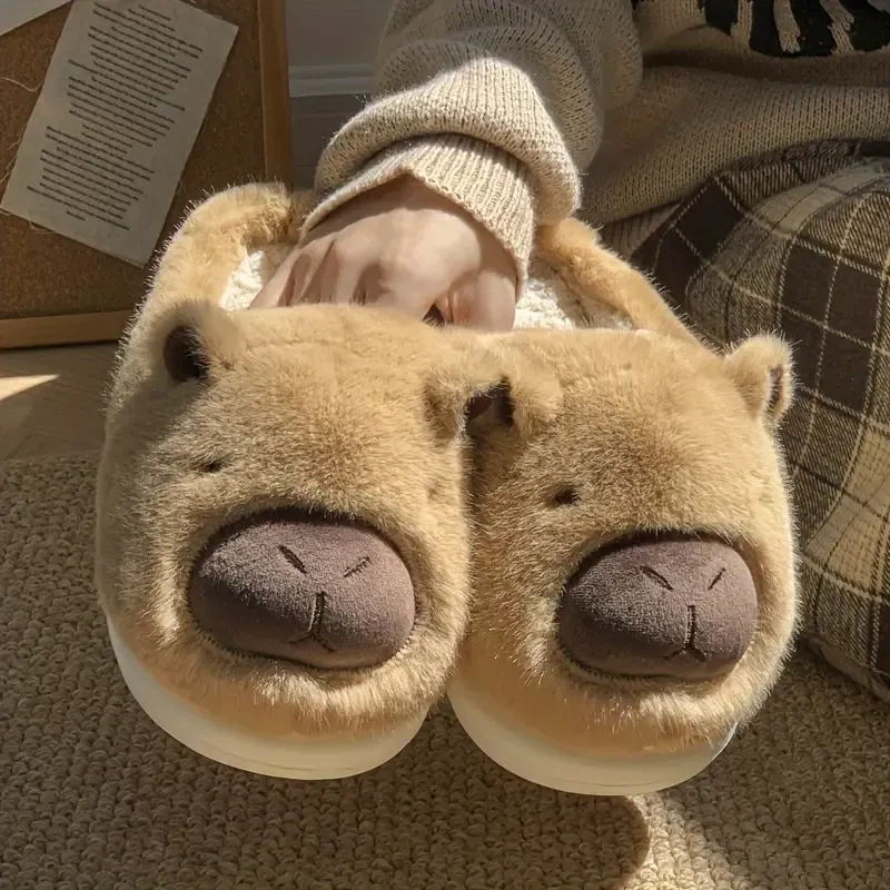 Women's Cozy Cute Capybara Non-Slip Warm Indoor Slippers/Shoes
