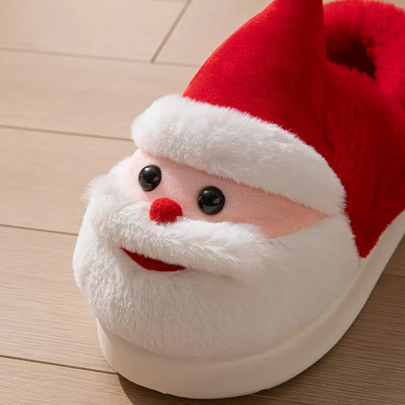 Women's Warm & Cozy Festive Santa Slippers
