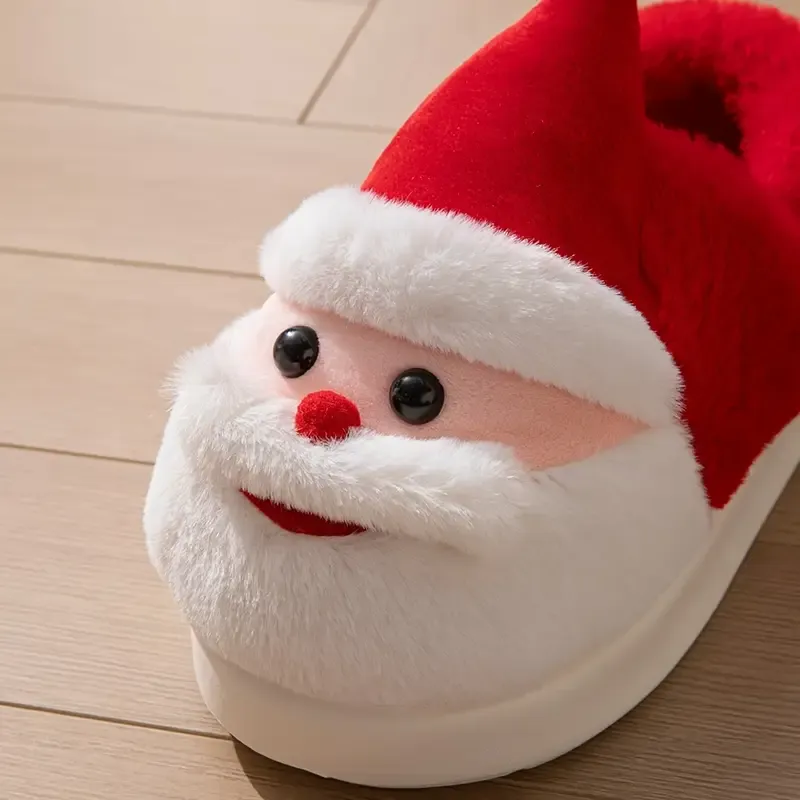 Women's Warm & Cozy Festive Santa Slippers