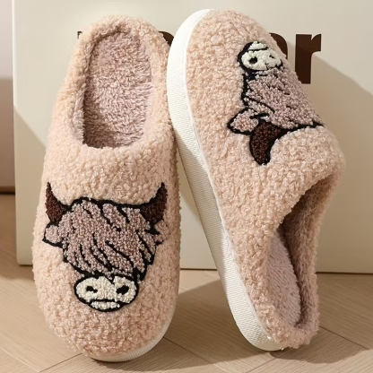 Women's Comfortable & Lightweight Highland Cow Indoor Slippers