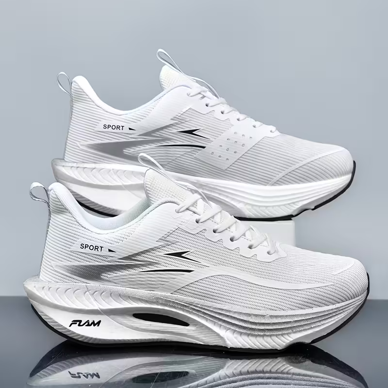 Men‘s Lightweight Breathable Carbon Plate Technology Gradient Color Sneakers Running Shoes