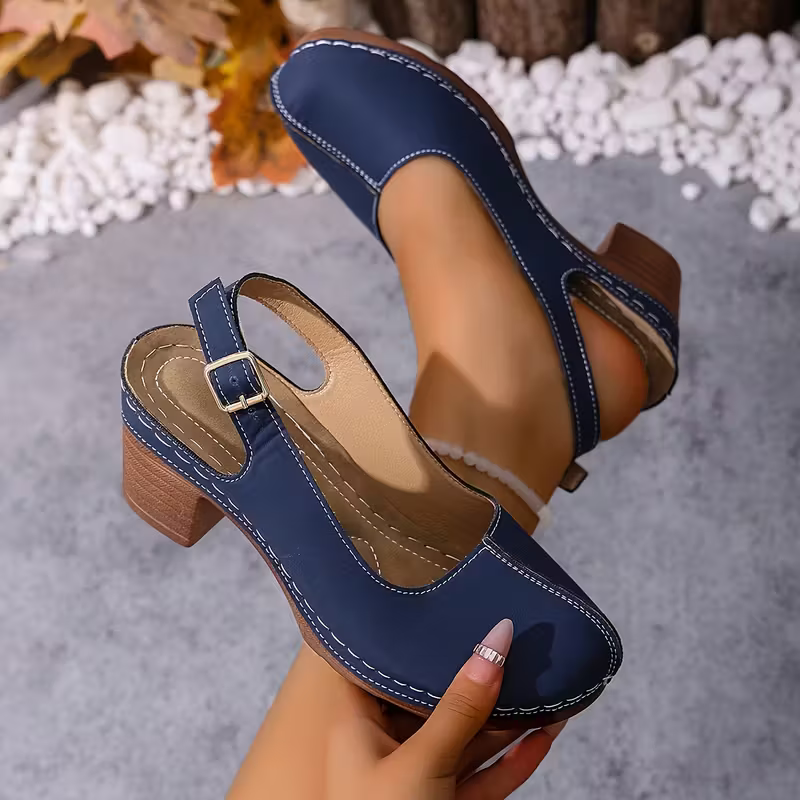 Women's Stylish Adjustable Buckle Travel Beach Camping Essential Chunky Heel Sandals