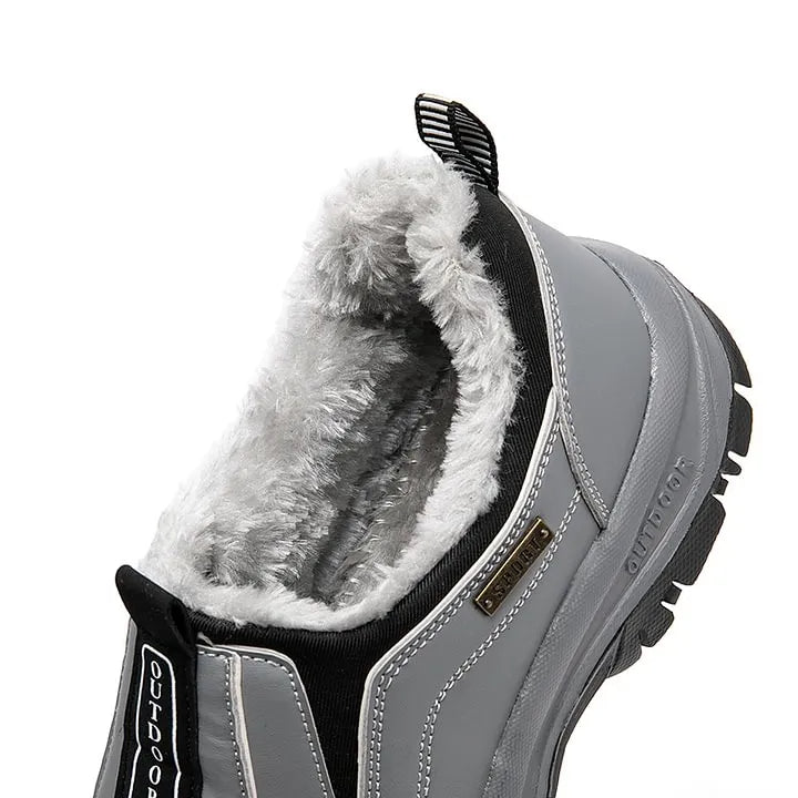 Men's Fleece-Lined Waterproof & Anti-Slip Orthopedic Slip-On Walking Shoes