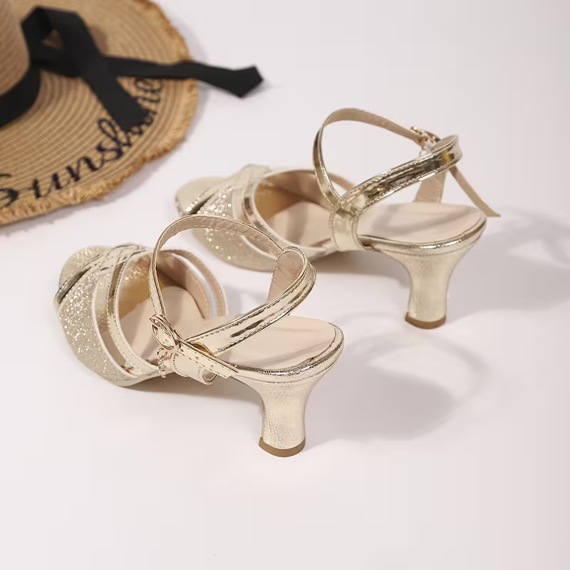 Women's Comfortable Glitter Adjustable Straps Sandals