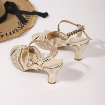 Women's Comfortable Glitter Adjustable Straps Sandals