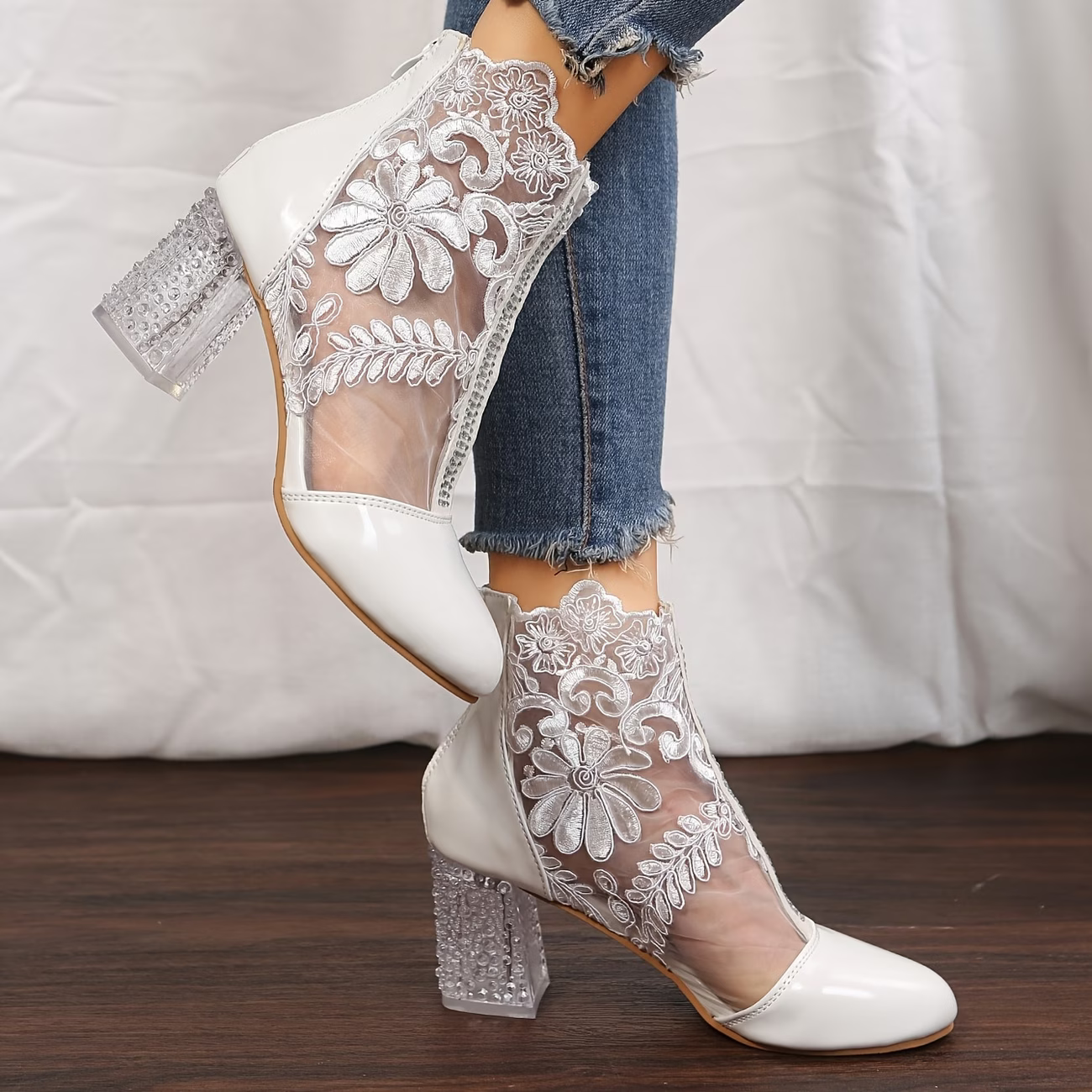 Women's Elegant Mesh Boots Classy Lady Shoes