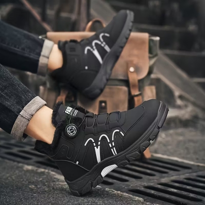 Men's Stylish Warm Lining Slip-Resistant Winter Sneakers Outdoor Walking Footwear