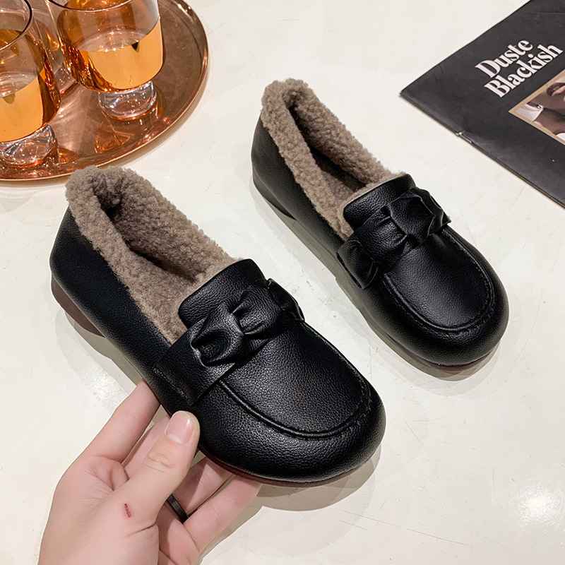 Women's Comfortable and Warm Leather Flat Shoes